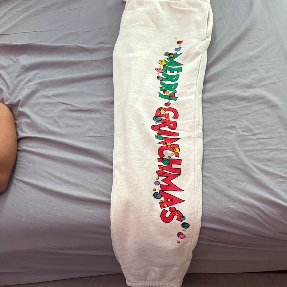 Target White 'Merry Grinchmas' Joggers